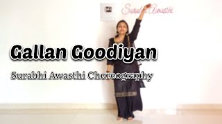 Gallan Goodiyaan Dance Cover  Sangeet Wedding Choreography  Surabhi Awasthi Choreography [upl. by Anesusa242]