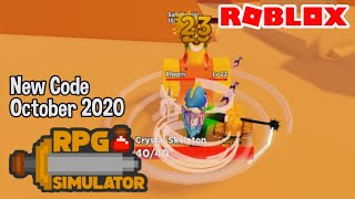 Roblox RPG Simulator New Code October 2020 [upl. by Cornel980]