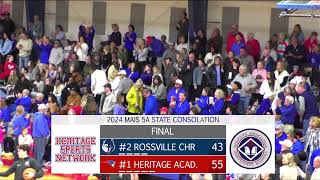 MAIS 5A State Tournament Consolation Heritage vs Rossville Christian [upl. by Compton]