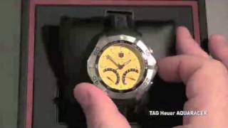 TAG Heuer AQUARACER Calibre S Part 1  How to Use the Chronograph [upl. by Nidnarb]