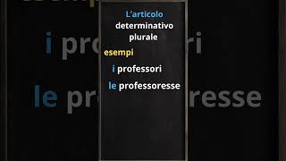 LARTICOLO DETERMINATIVO PLURALE [upl. by Polivy]