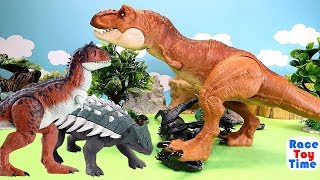 Jurassic World Dino Battle Compilation  Fun Dinosaurs Toys For Kids [upl. by Clorinde]