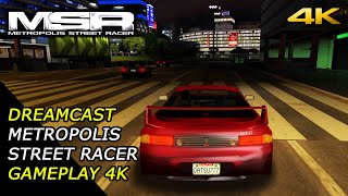 Metropolis Street Racer Dreamcast  4K 60fps GameplayWidescreenRedream [upl. by Gainor227]