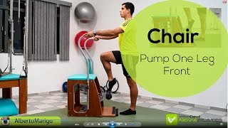 Exercícios Pilates  Pump One Leg Front Chair Cadeira [upl. by Chari]