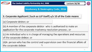 36 Insolvency and Bankruptcy Code 2016 [upl. by Hasheem117]