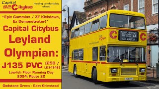 Epic Cummins  ZF Kickdown Capital Citybus Leyland Olympian J135 PVC [upl. by Melodee]