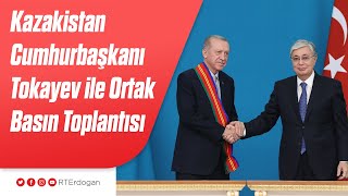 Kazakistan Cumhurbaşkanı Kasım Cömert Tokayev ile Anlaşmaların İmza Töreni ve Ortak Basın Toplantısı [upl. by Suzetta]