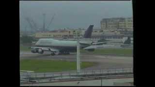 RARE Hong Kong Kai Tak  British Asia Airways B744 takeoff roll [upl. by Herbie750]