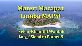 4 Macapat Mapsi  Kinanthi Wantah Audio Not amp Lirik Voc  Pariyah [upl. by Anits825]