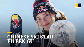 Eileen Gu the USborn freestyle ski star representing China at the Beijing 2022 Winter Games [upl. by Atteiluj]