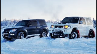 TEST PAJERO EVOLUTION vs PAJERO 4 в 33 с [upl. by Erda]