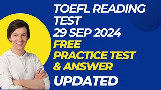 TOEFL Reading Practice Test With Answers 29 Sep 2024 [upl. by Madox]