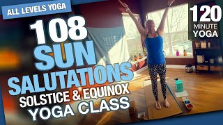 108 Sun Salutations Yoga Class  Solstice amp Transitions  Five Parks Yoga [upl. by Zigrang]