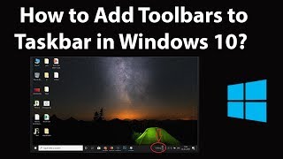 How to Add Toolbars to Taskbar in Windows 10 [upl. by Davis]