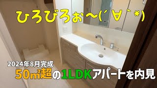 リビングと洋室が独立した1LDK賃貸アパートを内見🌞2024年8月新築の一人暮らし賃貸物件は50㎡超の広々空間💞ルームツアーウィズみきゃん [upl. by Egduj615]