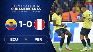 ECUADOR vs PERÚ 10  RESUMEN  ELIMINATORIAS SUDAMERICANAS  FECHA 8 [upl. by Relyhs253]