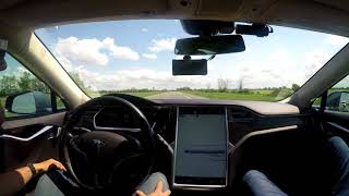 Tesla Model S with George Hotzs commaai openpilot [upl. by Couhp]