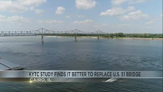 KYTC study finds it better to replace US 51 Bridge connecting Cairo Illinois to Wickliffe [upl. by Anadroj]