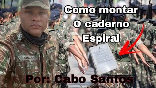 Como Montar o Caderno Militar Temporário [upl. by Anawd]