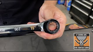 GEARWRENCH 90T Ratcheting Wrenches Product Detail [upl. by Schumer]