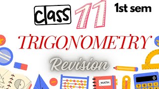 TrigonometryRevision✨Class 11 ✨  1st sem 🎉🎉🎉🎉 [upl. by Annazus647]