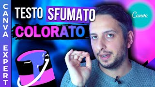 Come Creare un Testo Colorato Sfumato con Canva  Gradient Text [upl. by Nogaem518]