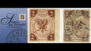 Briefmarken Schätze der Philatelie  Altdeutschland Lübeck [upl. by Ruphina]