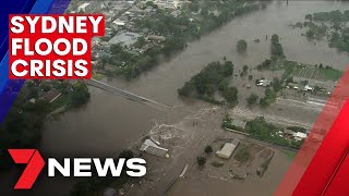 Water from Warragamba Dam is spilling Hawkesbury and Nepean rivers are expected to peak  7NEWS [upl. by Tennos]