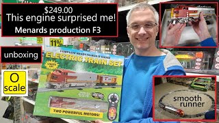 Menards Santa Fe Electric Train Set 2759202 2759203 not beta 102023  unboxing amp test run diesel [upl. by Kermit]