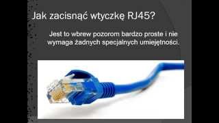 INFORMATYKA  Skrętka  zaciskanie wtyczek RJ45 [upl. by Clemmy]