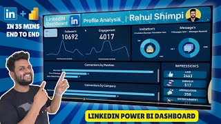 Linkedin Profile Analytics Dashboard in Power BI  LinkedIN Dashboard in HINDI [upl. by Nomihs284]