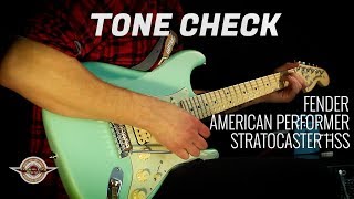 TONE CHECK Fender American Performer Stratocaster HSS Demo NO TALKING [upl. by Htinek820]