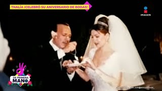 Thalía recuerda su BODA con Tommy Mottola en su 23 aniversario  De Primera Mano [upl. by Gnues299]