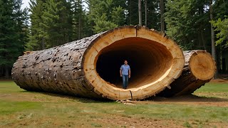 Collecting 10000 Square Meters Of Giant Damaged Logs Create Hundred Dollar Furniture  Woodworking [upl. by Niwre]