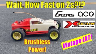 Vintage Losi LXT Running on XTeam 5400 kv Brushless Motor  This Thing is REALLY Quick [upl. by Trellas897]