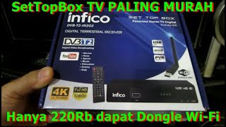 unboxing set top box Infico DVBT2IN202 4k youtube [upl. by Reinaldo124]