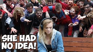 Surprising Strangers With 100 Zombies  Experiment [upl. by Tartan]