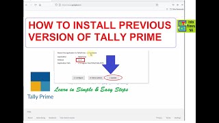 How to go Back to a Lower Version of Tally Prime from a Higher Version of Tally Prime [upl. by Michelsen]