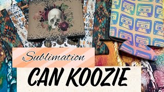 Easy Sublimation Can Koozies  Repeating Design  Sublimation Tutorial  sublimation tutorial [upl. by Hankins]