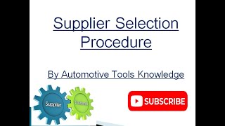 Supplier Selection Process as per IATF 16949 in Hindi [upl. by Orlantha]