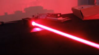 Thick Beam 5W Red Laser Fun  quotLaser Cannonquot Updates [upl. by Littlejohn]