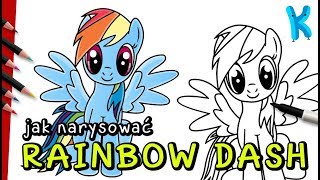 Jak Narysować Rainbow Dash  My Little Pony [upl. by Atinaw354]