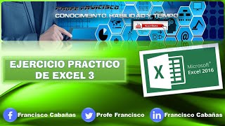 EXCEL 2016 EJERCICIO PRACTICO 3 [upl. by Richmal270]