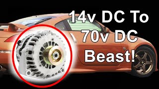 Increase Car Alternator Voltage 12v 13V 14V To 70V [upl. by Lebazej]