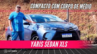 Toyota Yaris Sedan XLS preço conteúdos consumo portamalas e medidas [upl. by Aibar]