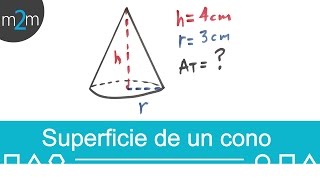 Hallar el ÁREA TOTAL de un CONO  Ejercicios [upl. by Imaon]