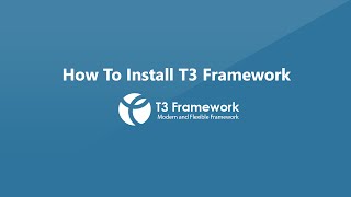 T3 Framework  Installation Tutorials [upl. by Eirret]