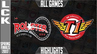 SKT T1 vs KT Rolster Highlights All Games  LCK Spring Finals 2017 KT vs SKT All Games [upl. by Shaylynn889]