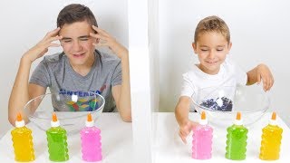 TWIN TELEPATHY SLIME CHALLENGE [upl. by Aticilef]