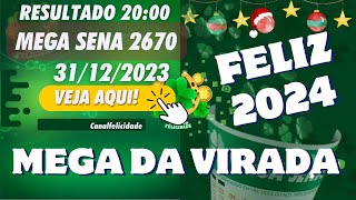 🍀MEGA SENA DA VIRADA  CONCURSO 2670  31122023 [upl. by Tniassuot423]